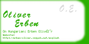 oliver erben business card